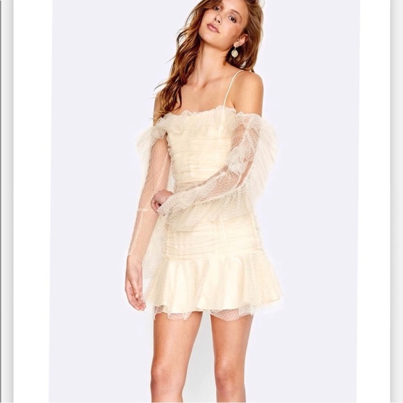 Alice McCall Dress All Things Nice Mini Lace in Cream - Picture 3 of 10
